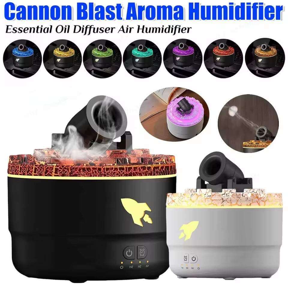 Difusor de aromas CloudShot™ con diseño futurista y niebla aromática para ambiente relajante